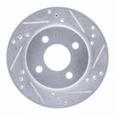 R1 95-96 Dodge Neon (USA/Canada) Front Right Drilled & Slotted Silver Brake Rotor