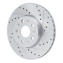 R1 14-20 Cadillac CT6 Front Drilled & Slotted Silver Brake Rotor Set