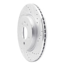 R1 16-20 Buick Regal Sportback Rear Right Drilled & Slotted Silver Brake Rotor