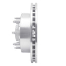 R1 98-03 Dodge B3500 / B2500 Front Right Drilled & Slotted Silver Brake Rotor