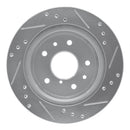 R1 86-91 Mazda RX-7 Rear Drilled & Slotted Silver Brake Rotor Set