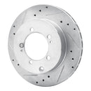 R1 94-95 Eagle TALON Rear Left Drilled & Slotted Silver Brake Rotor
