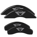 MGP Front set 2 Caliper Covers Engraved Front MGP Black finish silver ch
