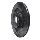 R1 16-26 Polestar Polestar 2 Rear Right Drilled & Slotted Black Brake Rotor