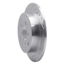 R1 16-22 Hyundai TUCSON Rear Left Drilled & Slotted Silver Brake Rotor