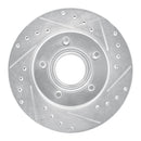 R1 93-94 Ford Explorer Front Right Drilled & Slotted Silver Brake Rotor