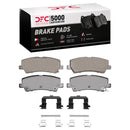 DFC 15-21 Ford Mustang Rear Drilled & Slotted Geoperformance Rotors 5000 Advanced Pads w/Hardware