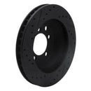 R1 74-81 Dodge W100 Front Right Drilled & Slotted Black Brake Rotor