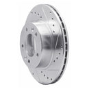 R1 86-91 Mazda RX-7 Front & Rear Drilled & Slotted Silver Brake Rotor Set