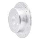 R1 92-03 Lexus ES300 Rear Right Drilled & Slotted Silver Brake Rotor