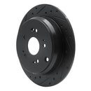 R1 2005-2018 Acura RDX Rear Left Drilled & Slotted Black Brake Rotor
