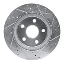 R1 08-12 Jeep J8 Front Left Drilled & Slotted Silver Brake Rotor