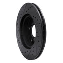 R1 07-19 Suzuki SX4 S-Cross (Mexico) Front Right Drilled & Slotted Black Brake Rotor