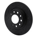 R1 13-16 Dodge Dart Front & Rear Drilled & Slotted Black Brake Rotor Set
