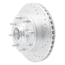 R1 71-95 Chevrolet G30 Front Right Drilled & Slotted Silver Brake Rotor