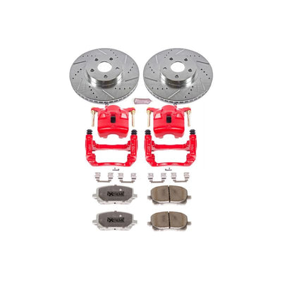 Power Stop 03-06 Pontiac Vibe Front & Rear Z26 Street Warrior Brake Kit w/Calipers