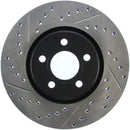 StopTech 03-09 Chrysler PT Cruiser Tur / 03-05 Dodge Neon SRT-4 Front Right Slotted & Drilled Rotor
