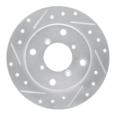 R1 89-94 Suzuki SWIFT Rear Left Drilled & Slotted Silver Brake Rotor