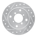 R1 89-94 Suzuki SWIFT Rear Left Drilled & Slotted Silver Brake Rotor