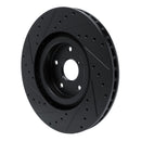 R1 -23 Subaru Ascent Front Right Drilled & Slotted Black Brake Rotor