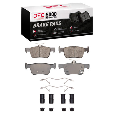DFC 21-25 Acura TLX Rear Drilled & Slotted Geoperformance Rotors 5000 Advanced Brake Pads w/Hardware