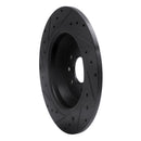 R1 09-15 Ford Focus RS (Mexico) Rear Right Drilled & Slotted Black Brake Rotor
