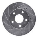 R1 97-05 Buick Regal Front Left Drilled & Slotted Silver Brake Rotor