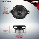 DS18 3in 80 Watts RMS 4 ohm Neodymium Full Range OEM Dashboard Loudspeakers