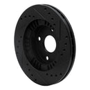 R1 99-03 Mazda Protege Front Left Drilled & Slotted Black Brake Rotor