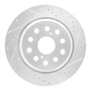 R1 07-17 Lexus LS460 Front & Rear Drilled & Slotted Silver Brake Rotor Set