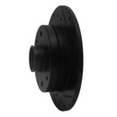 R1 81-85 Mazda RX-7 Rear Right Drilled & Slotted Black Brake Rotor