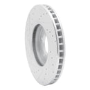 R1 00-06 Ford Thunderbird Front Right Drilled & Slotted Silver Brake Rotor