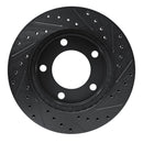 R1 74-80 International SCOUT II Front Left Drilled & Slotted Black Brake Rotor