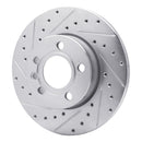 R1 96-00 Volkswagen EuroVan Front Left Drilled & Slotted Silver Brake Rotor
