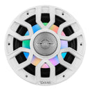 DS18 Marine 6.5in 2-Way 150 Watts RMS 4 ohm Digital LED Lights Bullet Tweeter Covers Included White