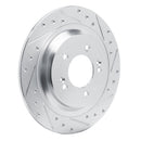 R1 21-25 Hyundai Tucson Front & Rear Drilled & Slotted Silver Brake Rotor Set