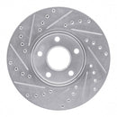 R1 10-13 Ford Transit CONNECT Front Right Drilled & Slotted Silver Brake Rotor