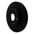 R1 19-26 GMC Yukon XL Front Drilled & Slotted Black Rotors