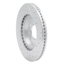 R1 87-93 Saab 900 Front Left Drilled & Slotted Silver Brake Rotor