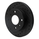 R1 89-96 Nissan 240SX Front Left Drilled & Slotted Black Brake Rotor