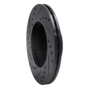 R1 99-07 Suzuki Esteem Front Right Drilled & Slotted Black Brake Rotor