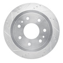R1 04-11 Ford F-150 RWD Rear Left Drilled & Slotted Silver Brake Rotor
