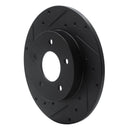 R1 92-05 Buick LeSabre Rear Left Drilled & Slotted Black Brake Rotor