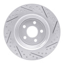 R1 15-24 Ford Police Responder Hybrid Rear Left Drilled & Slotted Geo-Carbon Rotor
