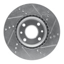 R1 09-19 Dodge Vision (Mexico) Front Left Drilled & Slotted Silver Brake Rotor