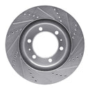 R1 03-23 Toyota Tacoma Front Drill & Slot Silver Rotors