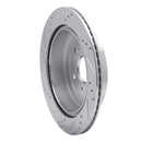 R1 09-17 Suzuki Grand Vitara (Mexico) Rear Right Drilled & Slotted Silver Brake Rotor