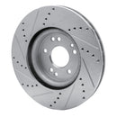 R1 94-02 Mercedes-Benz SL600 Left Front Drilled & Slotted Silver Brake Rotor