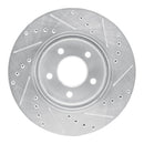 R1 05-12 Ford Escape Front Left Drilled & Slotted Silver Brake Rotor