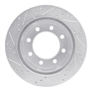 R1 00-02 Dodge Ram 4000 (Mexico) Rear Right Drilled & Slotted Silver Brake Rotor